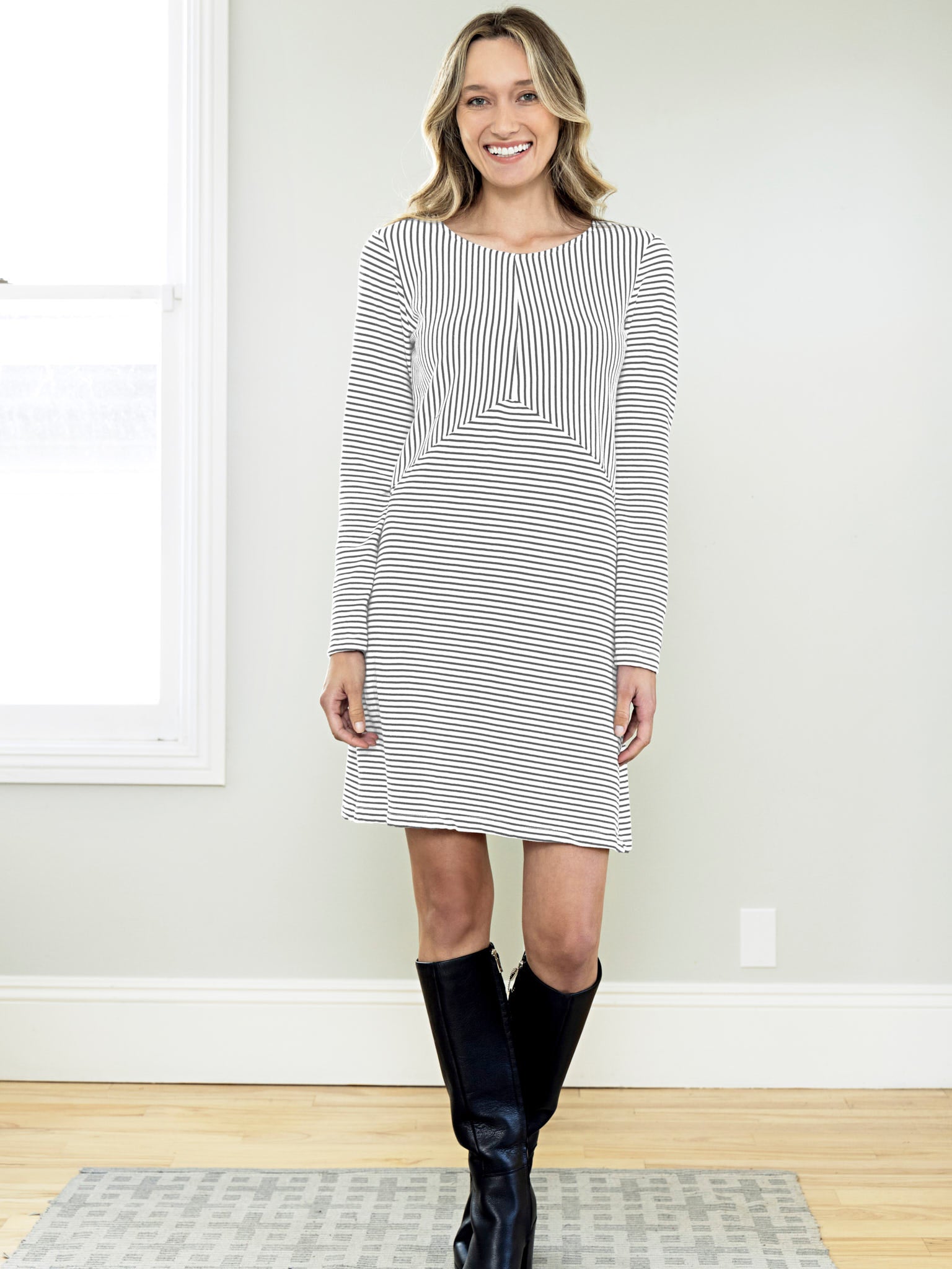 Chevron top sweater dress